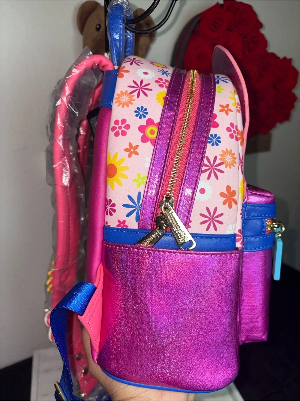 Loungefly Lizzie McGuire Pink & Yellow Cartoon Character Mini Backpack Disney